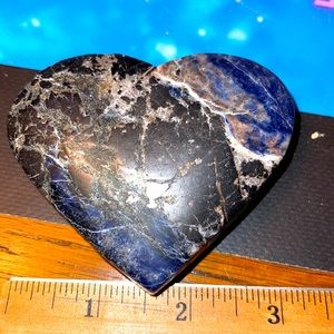 Sodalite crystal heart